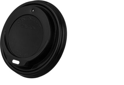 Καπάκι πλαστ WIDE ΜΑΥΡΟ Ηot 67/14-16oz 90mm (κιβ 10x100τεμ)