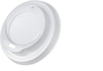 Καπάκι πλαστ ΛΕΥΚΟ Ηot 46/4oz 62PS (κιβ 10x100τεμ)