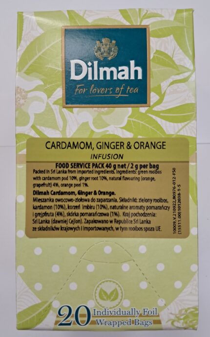 ΠΡΑΣΙΝΟ ROOIBOS ME ΚΑΡΔΑΜΟ , ΤΖΙΝΤΖΕΡ & ΠΟΡΤΟΚΑΛΙ - DREAMY  12 X 20ΦΑΚ.